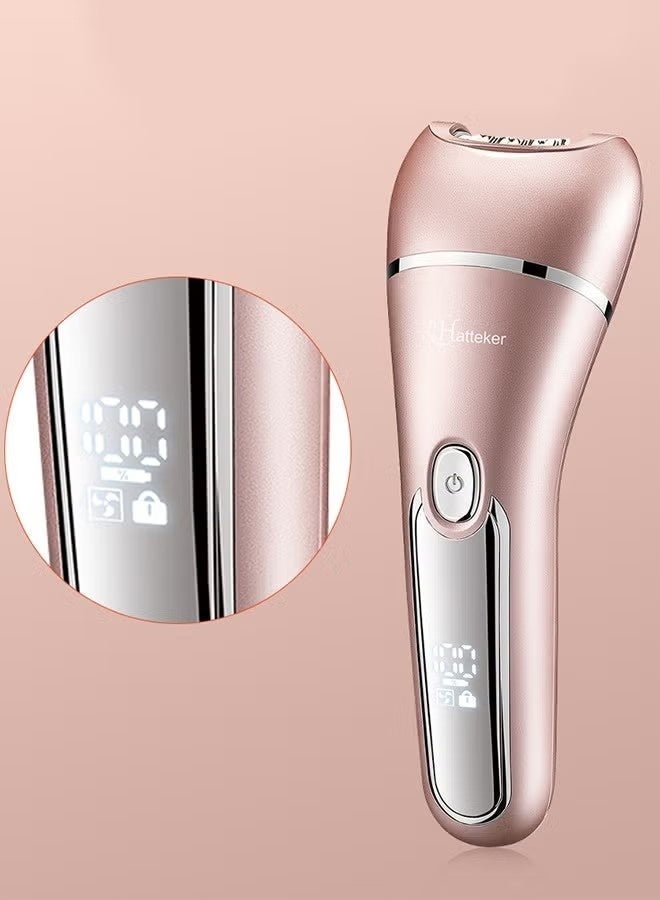 Women's Electric Shaver & Hair Remover | For Legs, Underarms, Bikini Line, Rechargeable, Suitable for Wet & Dry Use, Cordless, 3-in-1 Blades, Painless Shaving with LED Light & LCD Display - Image 4